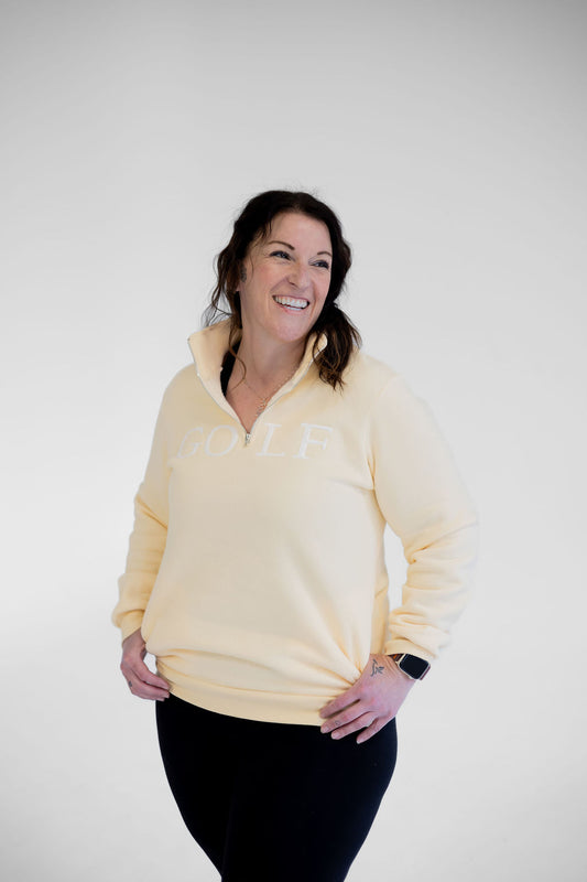 "GOLF" Women's Quarter-Zip Sweatshirt