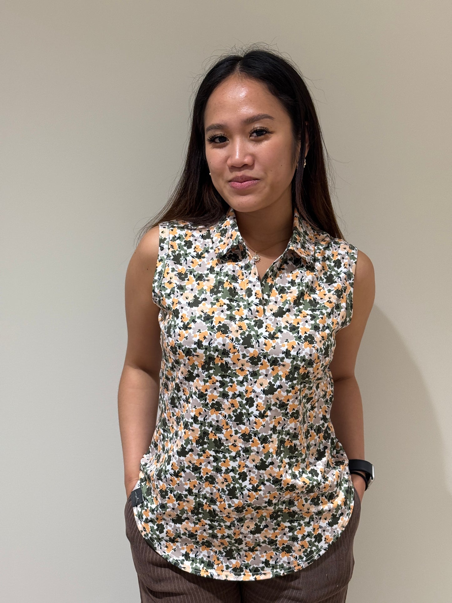 Women's Sleeveless Golf Polo - Bloom