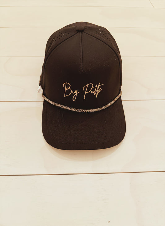 Big Putts Golf Hat - Black and Tan