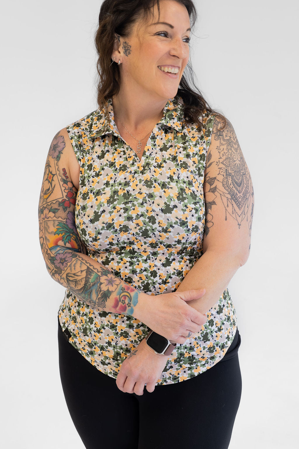 Women's Sleeveless Golf Polo - Bloom