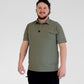 Men's Ribbed Golf Polo - Fairway Stripes (Green)