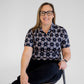 Women's Cropped Golf Polo - Par-fect Geometry