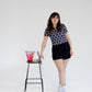Women's Cropped Golf Polo - Par-fect Geometry