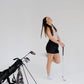 Women's Sleeveless Golf Polo - Checkered Flag