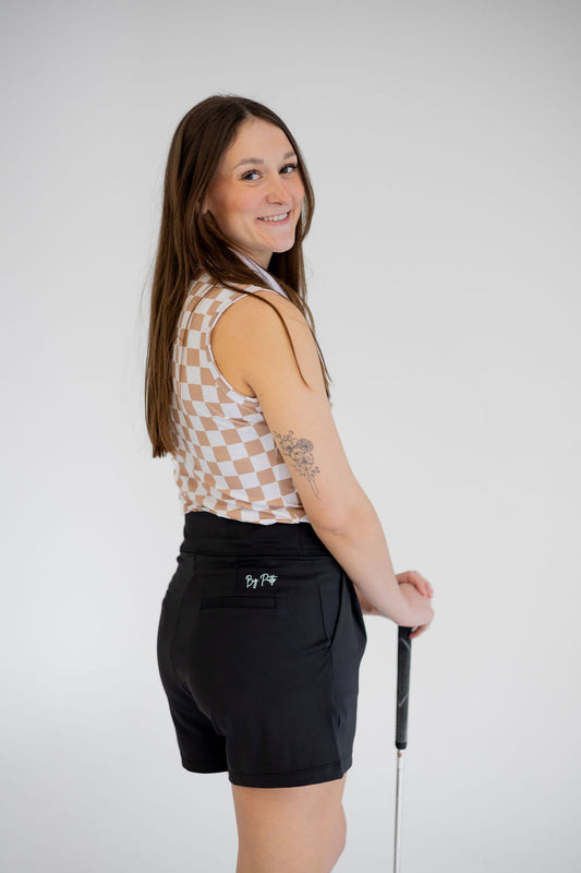 High Rise, Low Handicap Women's Pleated Golf Shorts
