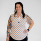 Women's Sleeveless Golf Polo - Checkered Flag