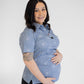 Women's Short Sleeve Golf Polo - Blue Bloom