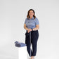 Women's Short Sleeve Golf Polo - Blue Bloom