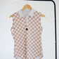 Women's Sleeveless Golf Polo - Checkered Flag