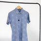 Women's Short Sleeve Golf Polo - Blue Bloom