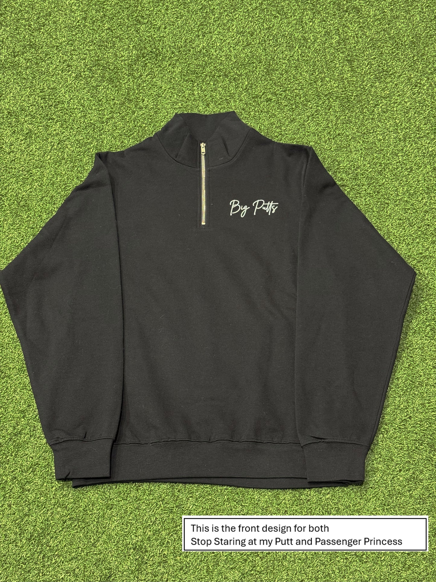 Unisex Choose Your Design - 1/4 Zip Sweatshirt (Black)