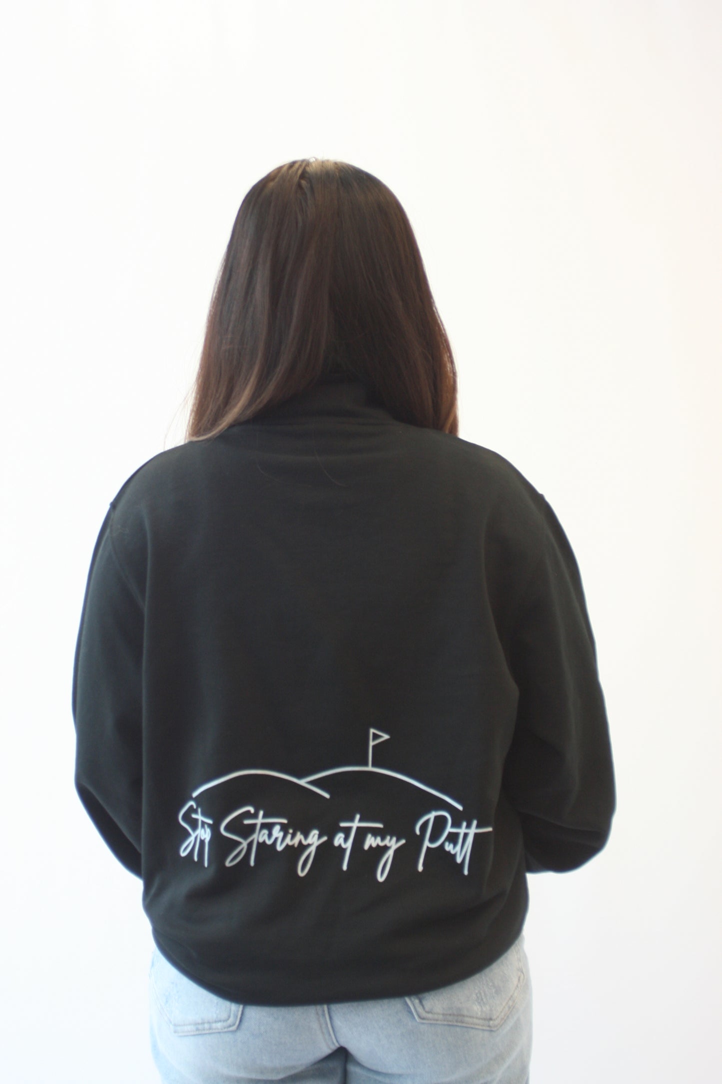 Unisex Choose Your Design - 1/4 Zip Sweatshirt (Black)
