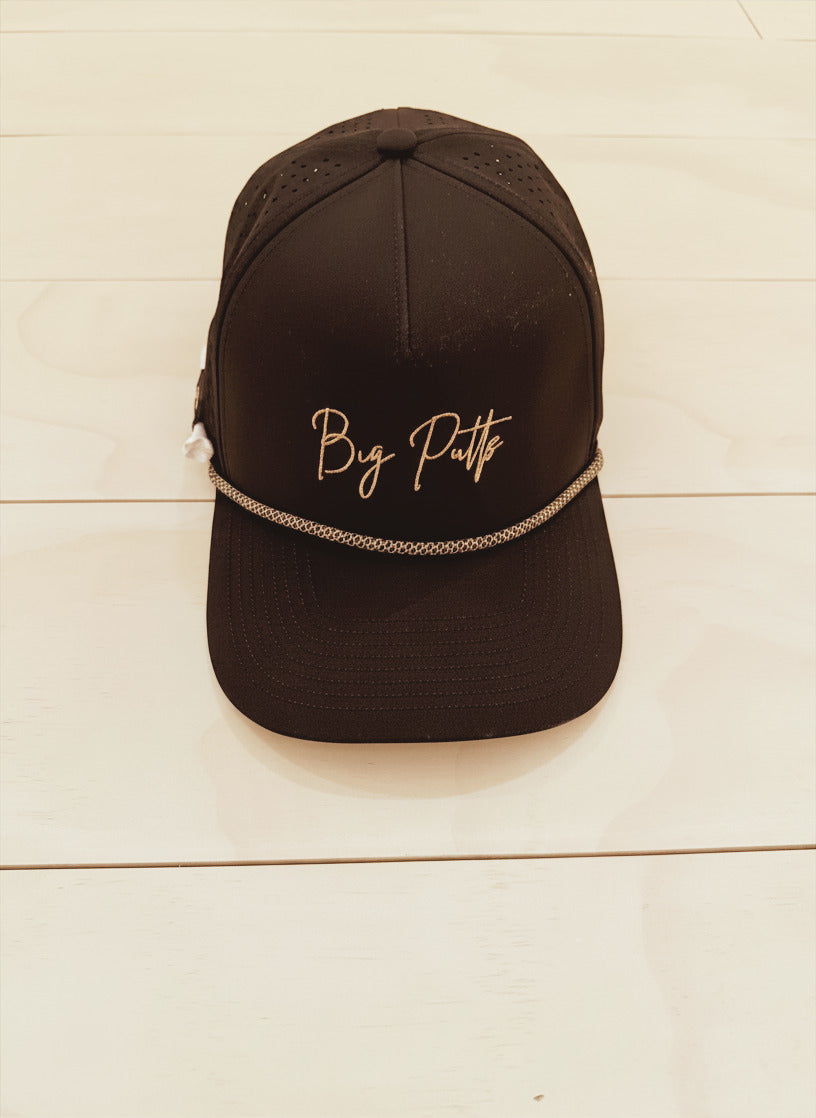 Big Putts Golf Hat - Black and Tan