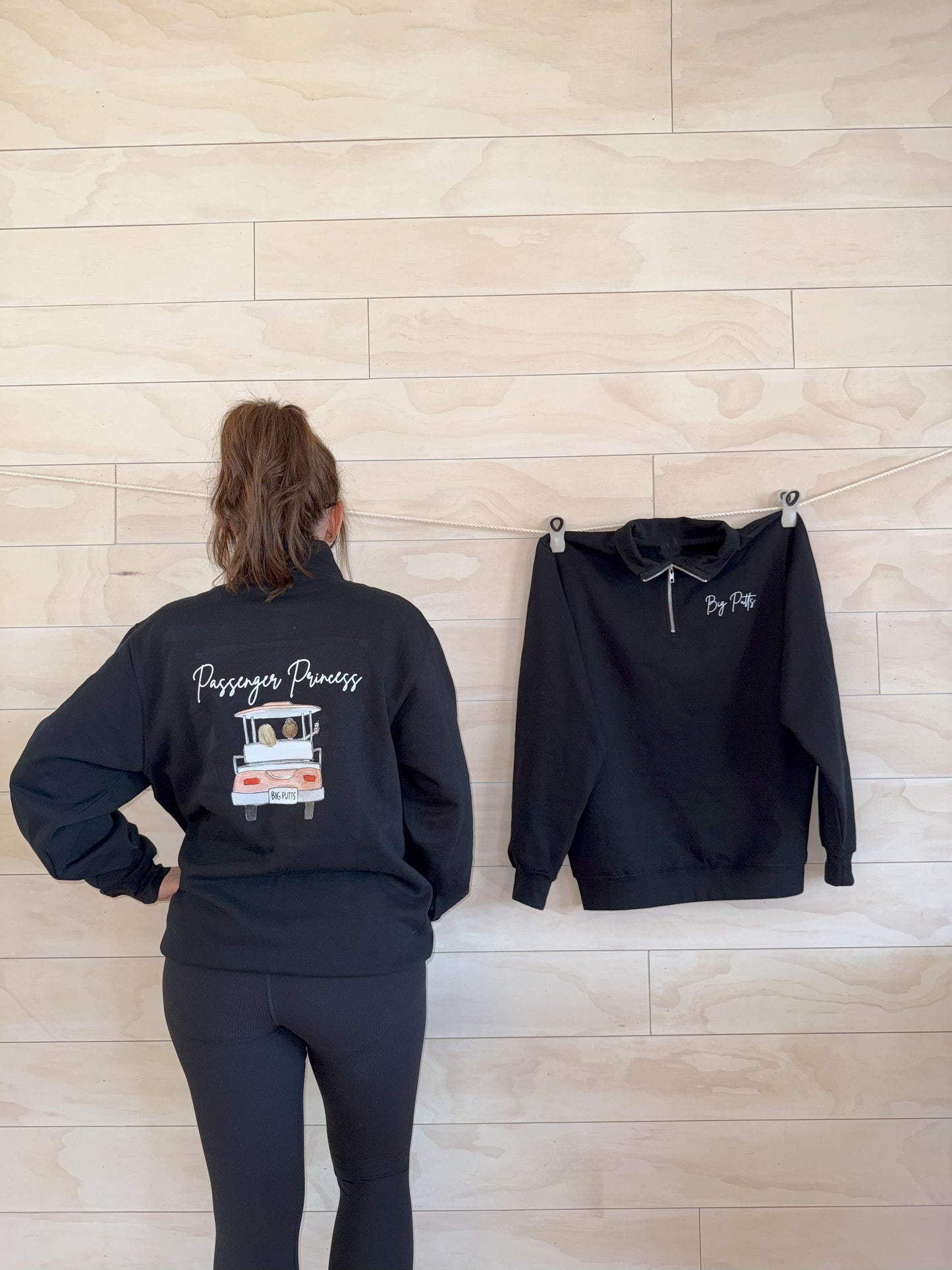 Unisex Choose Your Design - 1/4 Zip Sweatshirt (Black)