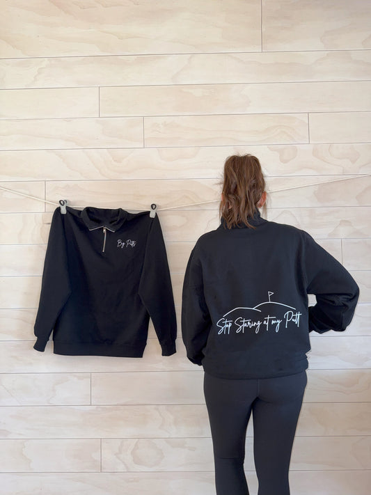 Unisex Choose Your Design - 1/4 Zip Sweatshirt (Black)