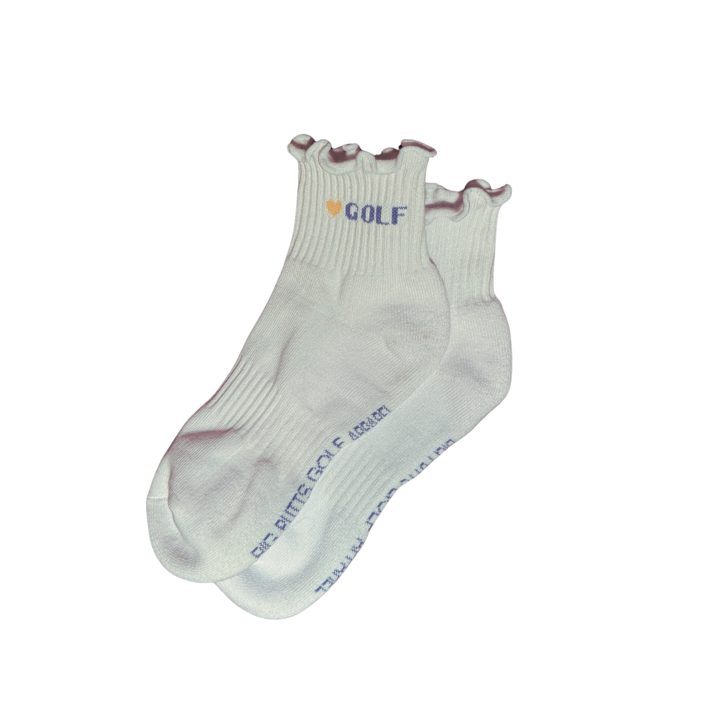 'HEART' Golf Ruffle Socks