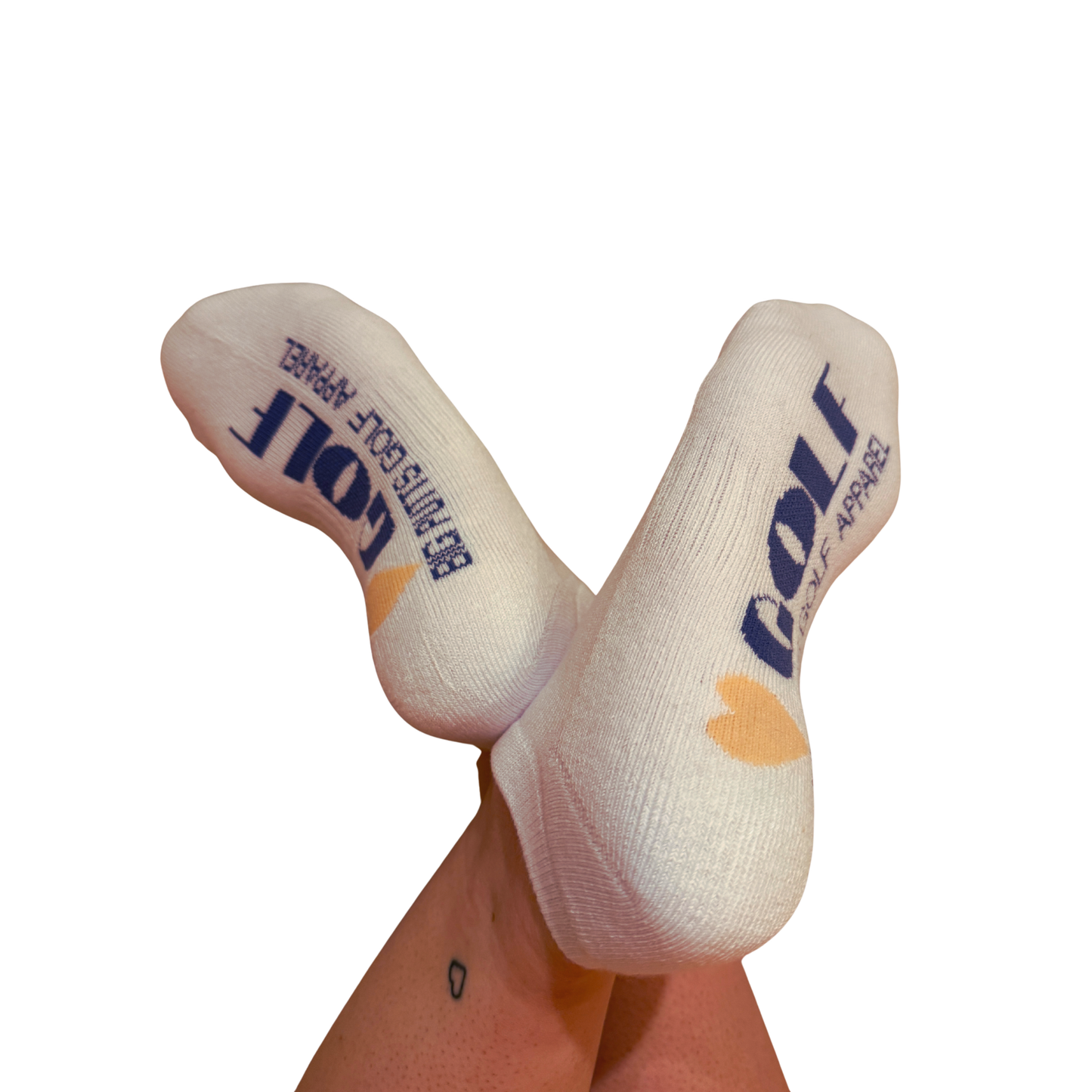 'HEART' Golf No-Show Socks